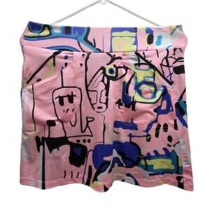 Jamie Sadock Pink & Black Golf Tennis Women's Size 2 Zipper Pocket Skirt Skort